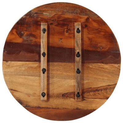 vidaXL Okrogla mizna plošča 60 cm 25-27 mm trden predelan les