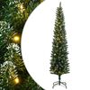 vidaXL Umetna ozka novoletna jelka 300 LED diod 210 cm