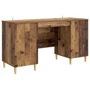vidaXL Miza s polico Star les 142,5 x 50 x 75 cm Inženirski les