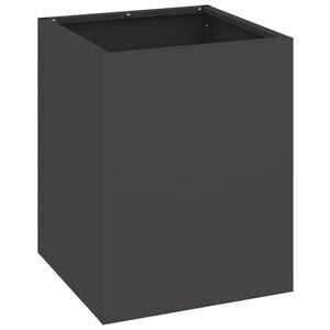 vidaXL Vrtni lonček Črna 32 x 32 x 40 cm Mlinjeni jeklo