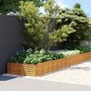 vidaXL Vrtna visoka greda 579x100x36 cm corten jeklo