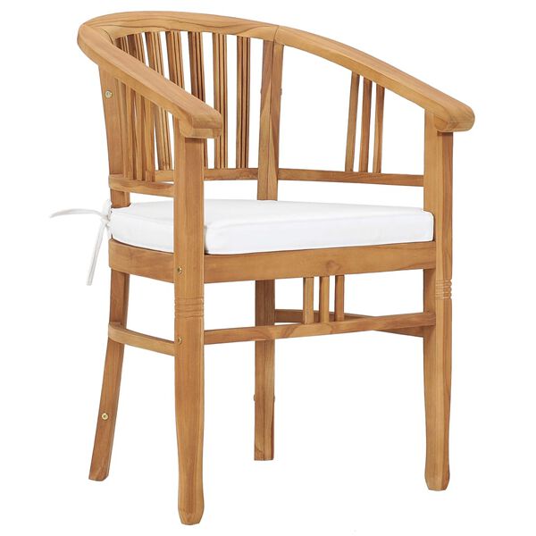 vidaXL Vrtna jedilna garnitura 5-delna z blazinami trdna tikovina