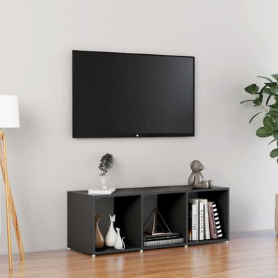 vidaXL TV omarica siva 107x35x37 cm iverna plošča