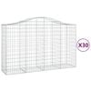 vidaXL Obokane gabion ko&scaron;are 30 kosa 200x50x120/140cm pocinkano železo