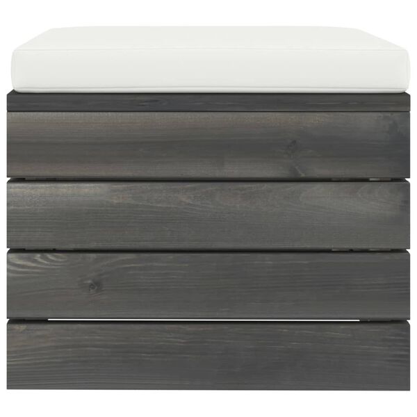 vidaXL Vrtni tabure iz palet z blazino borovina