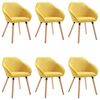 vidaXL Jedilni stoli 6 kosov rumeno blago