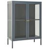 vidaXL Stranska omarica antracitna 75x35x105 cm jeklo in steklo
