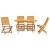vidaXL Komplet za jedilnico v vrtu 5 pcs Rjava Trden akacijev les