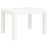 vidaXL Vrtna miza bela 59x47x40 cm PP