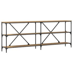 vidaXL Konzolna miza Oreh 200 x 30 x 75 cm Inženirski les