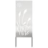 vidaXL Zaslon za zasebnost v vrtu srebrna 50 x 140 cm Nerjaveče jeklo