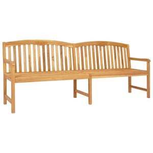 vidaXL Ročno izrezljana klop z rose 228 x 60 x 90 cm Trden tikov les