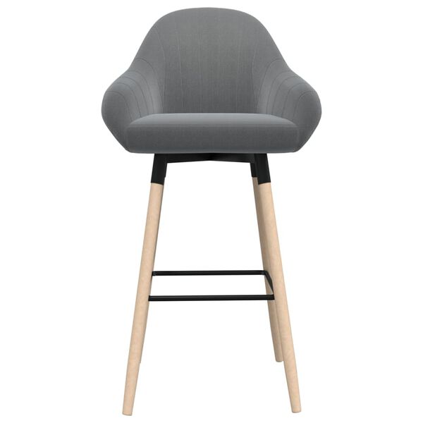 vidaXL Barski stolčki 2 kosa svetlo sivo blago