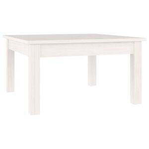 vidaXL Klubska mizica bela 55x55x30 cm trdna borovina