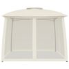 vidaXL Paviljon z dvojno streho, mrežnimi stenami krem 2,93x2,93 m
