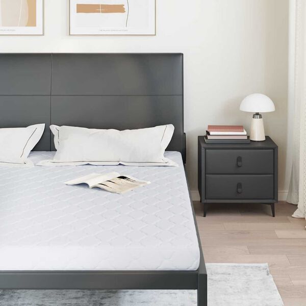 vidaXL Vzmetnica Bela 200 x 200 cm PU pena