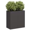 vidaXL Planter Black 80x40x80 cm Hladno valjano jeklo
