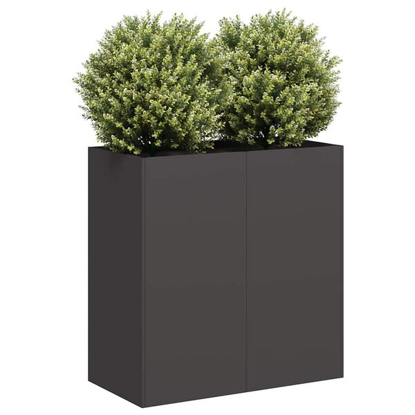 vidaXL Planter Black 80x40x80 cm Hladno valjano jeklo