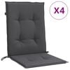 vidaXL Blazina za stol 4 kosi melanž antracitna 100x50x4 cm blago