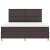 vidaXL LED Box Spring Postelja Temno rjava 180 x 200 cm blago
