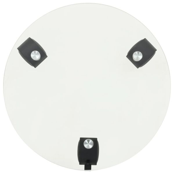 vidaXL Voziček za rože 2 kosa kaljeno steklo 28 cm okrogel