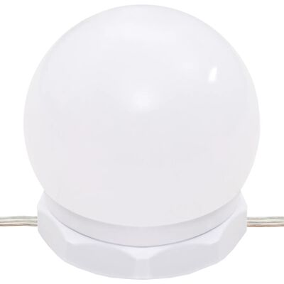 vidaXL Toaletna mizica z LED lučkami bela 96x40x142 cm