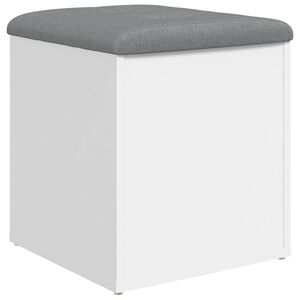 vidaXL Shranjevalna klop bela 42x42x45 cm inženirski les