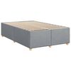 vidaXL Boxspring postelja z vzmetnico svetlo siva 120x190 cm blago