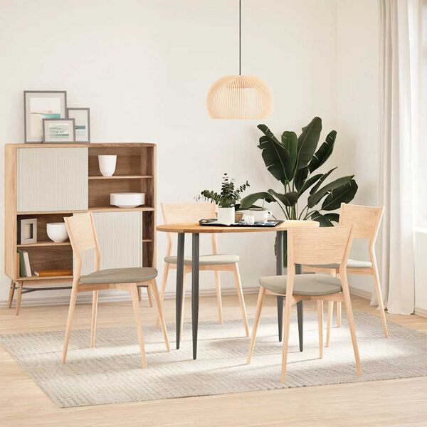 vidaXL Mizna plošča 100x50x2 cm trdna hrastovina ovalna