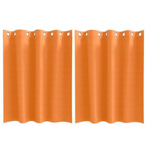 vidaXL Zavese za zatemnitev z obroči 2 pcs Svetlo oranžna 140 x 140 cm