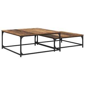 vidaXL Klubska miza 2 pcs Star les Konstruiran les