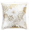 vidaXL Blazine 2 kosa s potiskom bele in zlate 40x40 cm bombaž