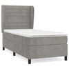 vidaXL Box spring postelja z vzmetnico svetlo siva 80x200 cm žamet