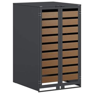 vidaXL Shranjevanje ko&scaron;a s plinskim pokrovom za 240L ko&scaron; Antracit