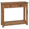 vidaXL Konzolna miza Naravna 90 x 30 x 80 cm Trden tikov les