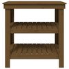 vidaXL Delovna miza medeno rjava 78,5x50x80 cm trdna borovina