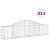 vidaXL Obokane gabion ko&scaron;are 14 kosov 200x30x40/60 cm pocinkano železo