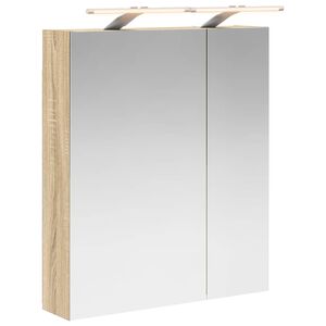 vidaXL Kopalni&scaron;ka ogledalna omara Sonoma hrast 60 x 14,5 x 70 cm