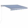 vidaXL Avtomatsko zložljiva tenda 300x250 cm modra in bela
