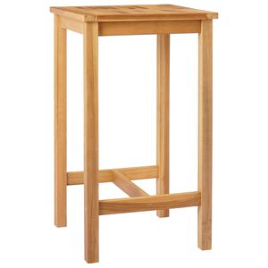 vidaXL Barska miza Naravna 60 x 60 x 105 cm Masiven teak