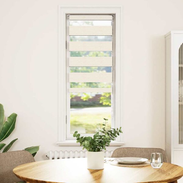 vidaXL Zebra senčilo bež marmor 40x150 cm tkanina širina 35,9 cm