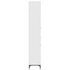 vidaXL Kopalni&scaron;ka omarica s predalom z vrati Bela 31,5 x 33 x 190 cm