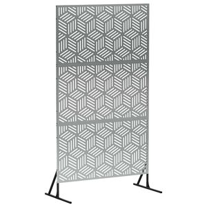 vidaXL Zaslonska za&scaron;čita 100 x 50 x 180 cm Pocinkano jeklo Srebrna