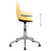 3086059 vidaXL Swivel Dining Chairs 4 pcs Yellow Fabric (2x333472)