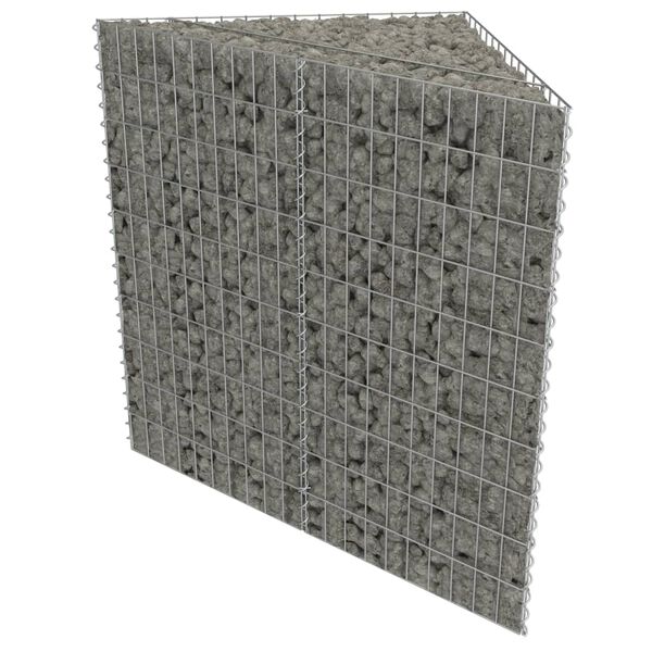 vidaXL Visoka greda gabion pocinkano jeklo 75x75x50 cm