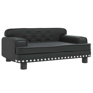 vidaXL Pasja postelja črna 70x45x30 cm umetno usnje