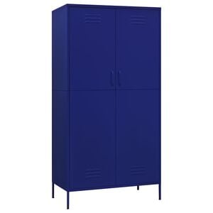 vidaXL Garderobna omara mornarsko modra 90x50x180 cm jeklo