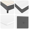 vidaXL Postelja boxspring z vzmetnico Temno siva 160 x 200 cm blago