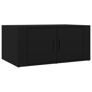 vidaXL Klubska mizica črna 80x50x36 cm inženirski les