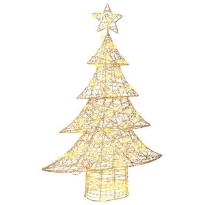vidaXL Božično drevo Toplo bela 120 cm PET 120 LED